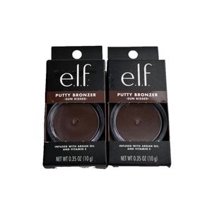 2- e.l.f. Putty Bronzer Infused with Argan Oil & Vitamin E, Sun Kissed, 0.35 Oz